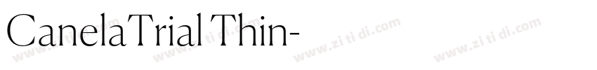 CanelaTrial Thin字体转换